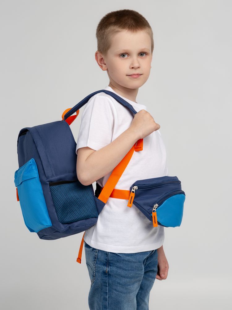 Поясная сумка детская Kiddo, синяя с голубым в Волгограде